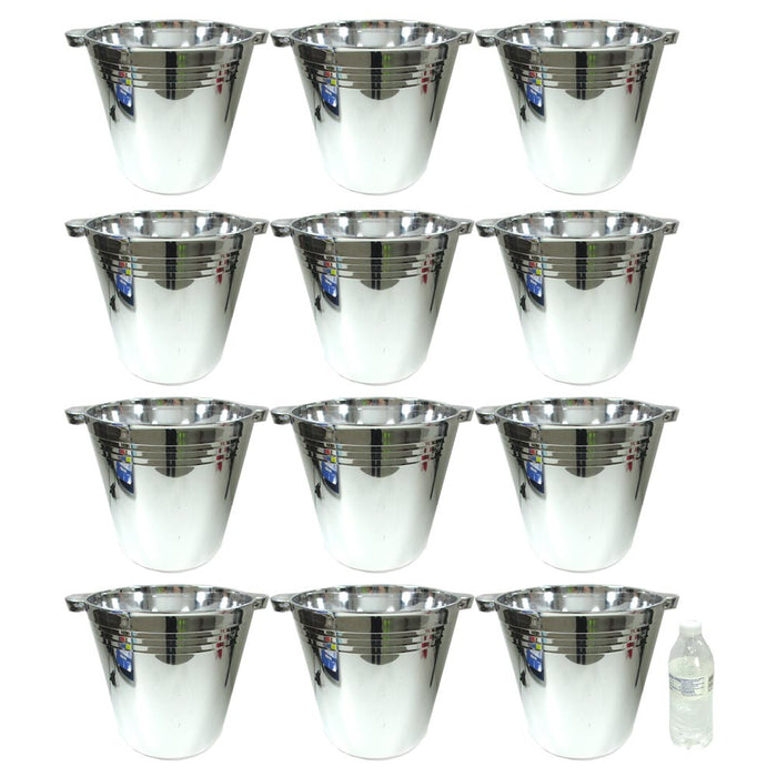 12Pc  Elegant Ice Bucket Cooler Wine Chiller Champagne Bar Beer Party Plastic 6L