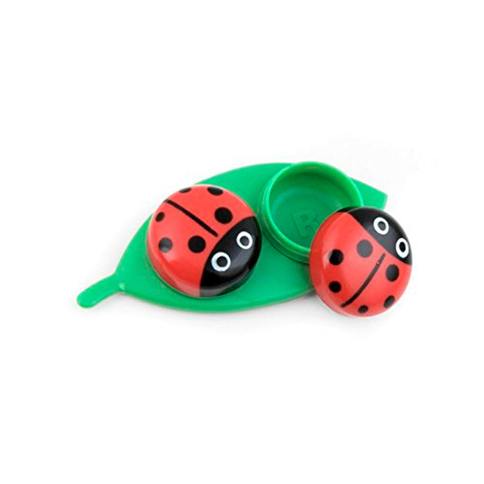 Kikkerland Contact Lens Case Ladybug Travel Kit Pocket Size Gift Set Idea Fun