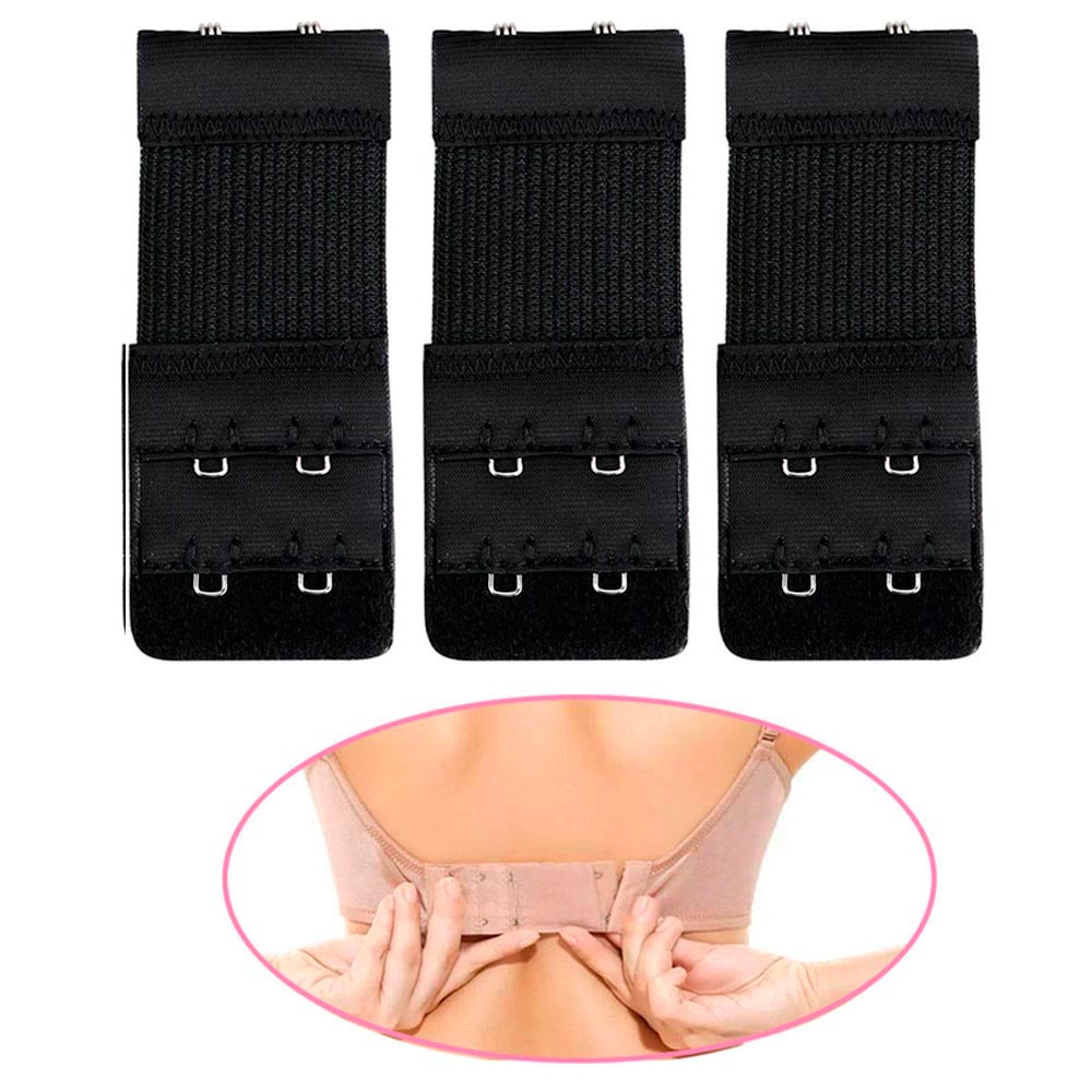 Buy 4 Hook Bra Extender Women's Stretchy Comfortable Bra Extension Straps, 3  Pieces at