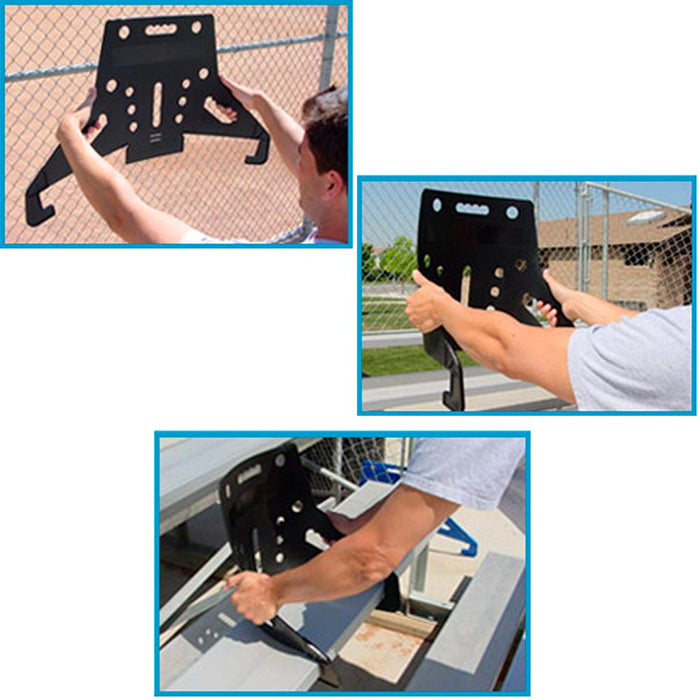 Portable Stadium Seat Back Flexible Chair Bench Bleacher Sport Support Event New