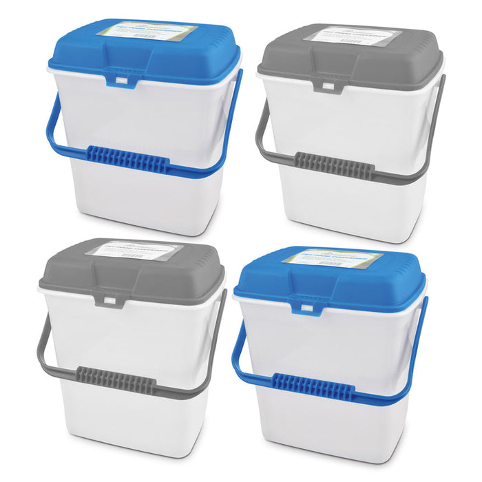 4PC Pet Food Storage Container Airtight Portable Clear Dog Cat Supply 8 Gallons