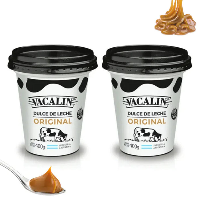2 PC Vacalin Dulce De Leche Jar Argentina Caramel Spread Arequipe Original 400g