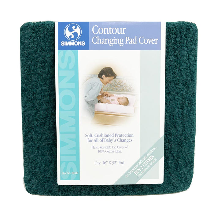 Baby Changing Pad Cover Soft Plush Cotton Contoured Diaper Change Mat 16" X 32"