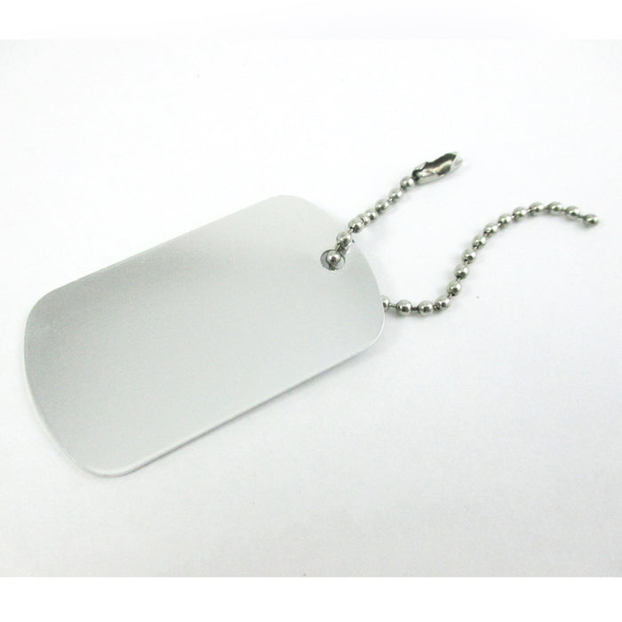 24 Military GI Dog Tags Anodized Aluminum Engravable Blanks Wholesale Chain New