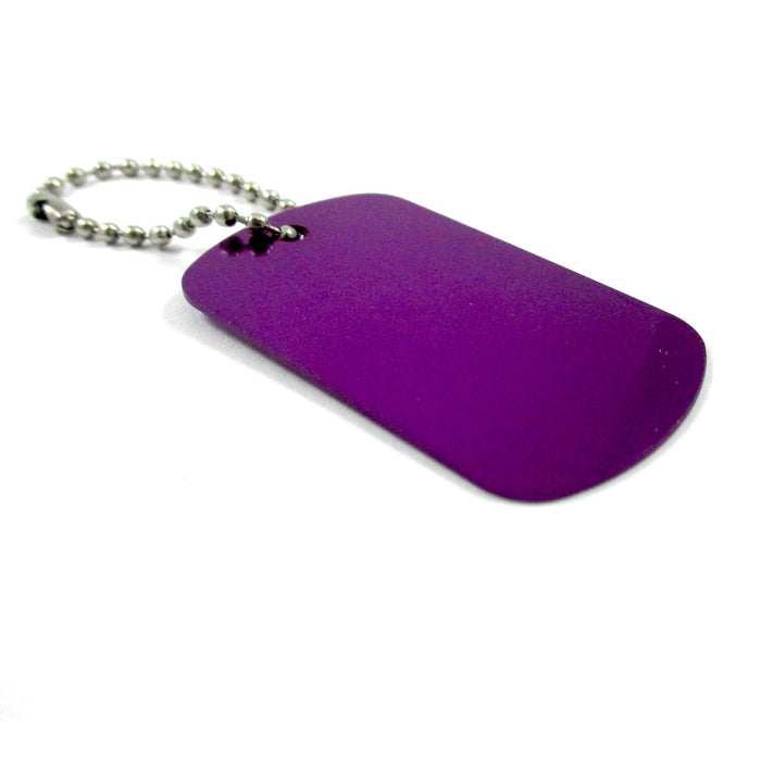 24 Military GI Dog Tags Anodized Aluminum Engravable Blanks Wholesale Chain New