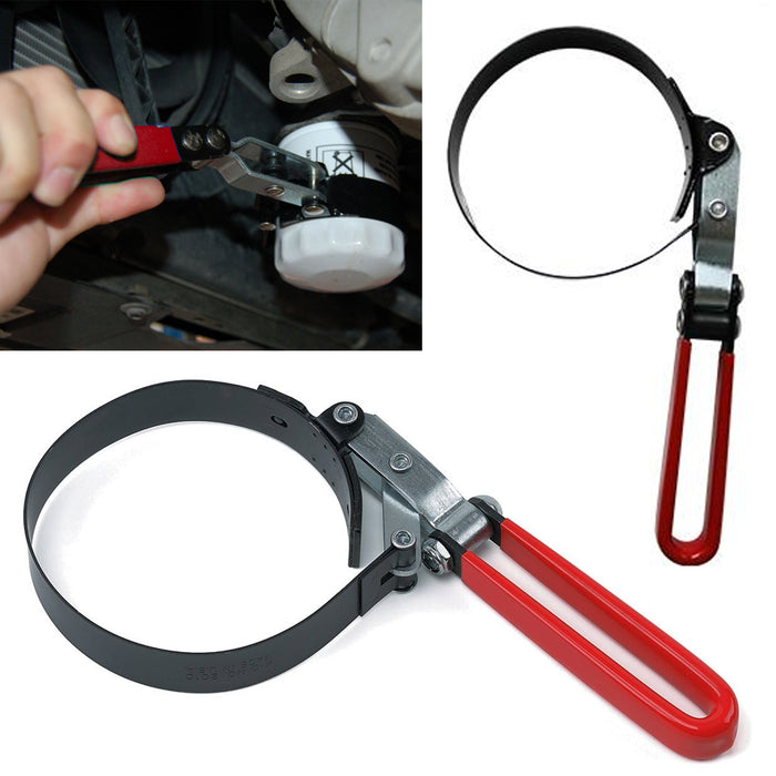 Swivel Oil Filter Wrench Adjustable 3-7/16" To 3-3/4" Stainless Steel Auto Tool