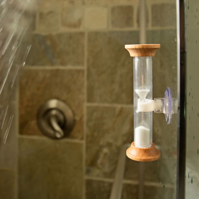1 Kikkerland 5 Minute Shower Timer Suction Sand Hour Glass Shape Bathroom Gift