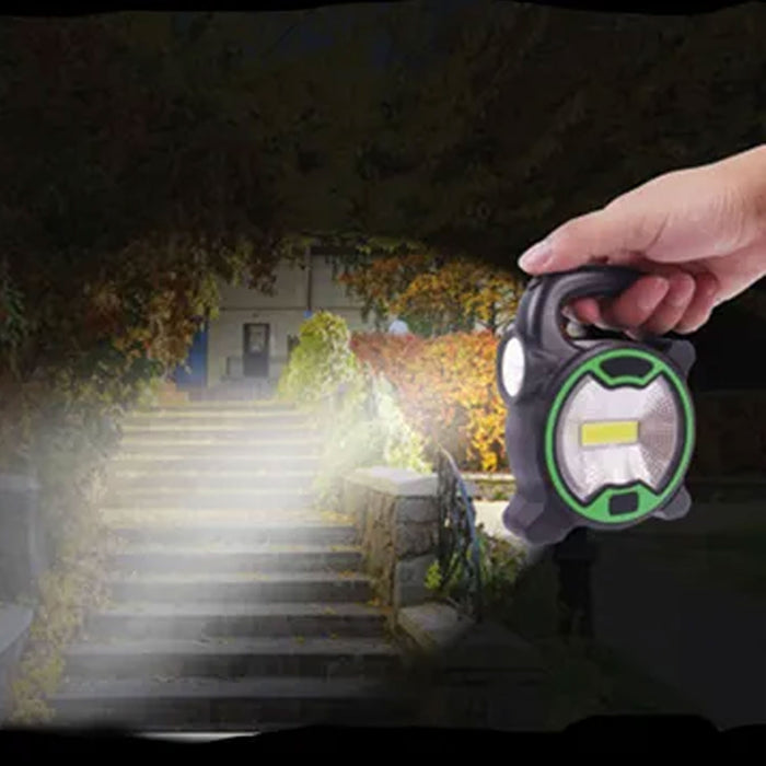 1 LED COB Light Handle Portable Cordless Bright Outdoor Lamp Flashlight Lantern