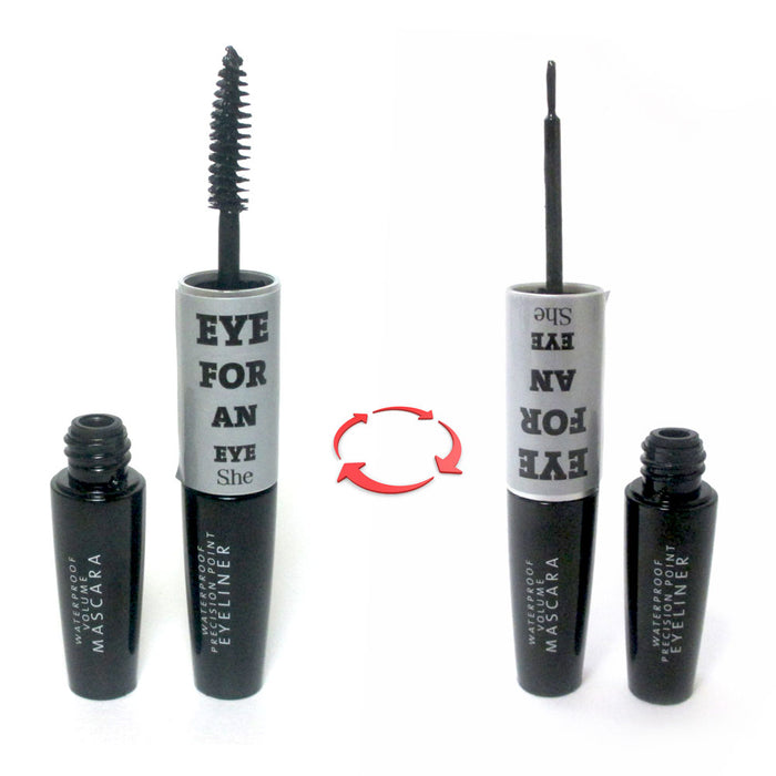 She Duo Mascara Volume Black Lash Blast Makeup Waterproof Precision Eyeliner New