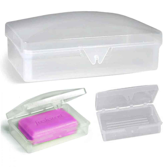 6Pc Travel Soap Case Dish Box Holder Portable Container Home Bathroom Shower Bar