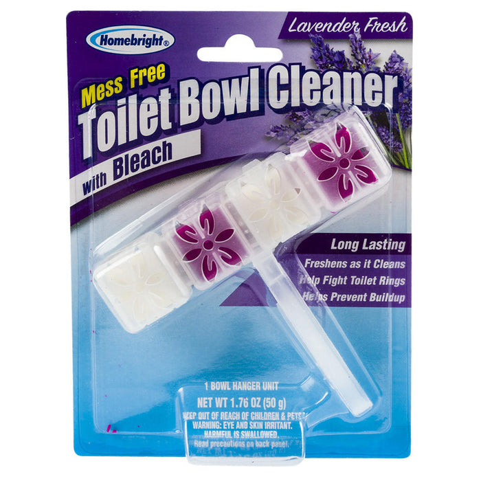 2 Pk Lavender Bleach Toilet Bowl Cleaner Balls Cubes Clip Flush Stain Remover