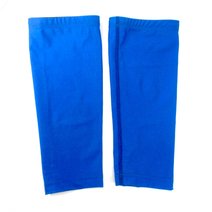 2 Small Calf Sleeve Leg Socks Compression Support Shin Splints Lycra Brace Blue