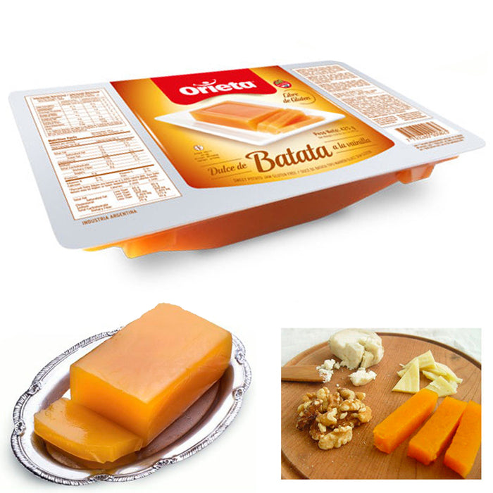 2 Pack Orieta Dulce de Batata a la Vainilla Sweet Potato Jam Gluten Free 500g