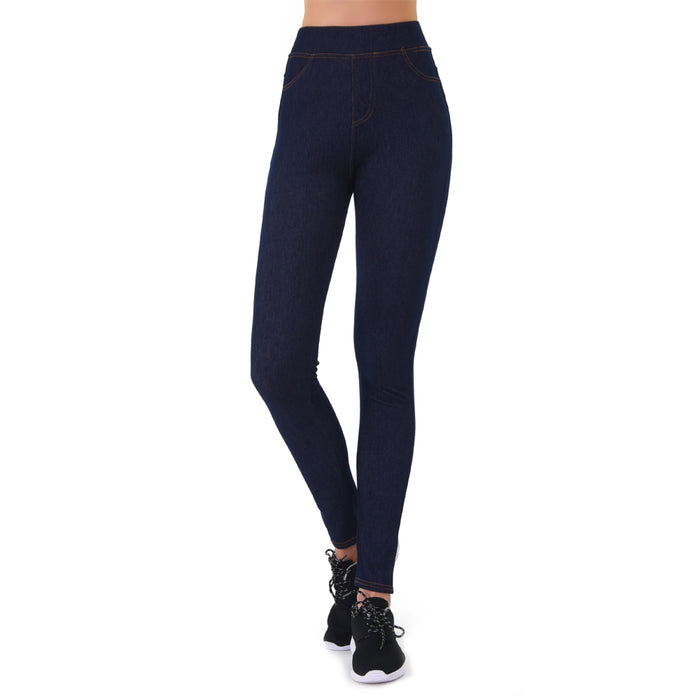 Women Stretch Skinny Jeggings Blue Soft Leggings Jeans Sexy Pencil Pants OneSize