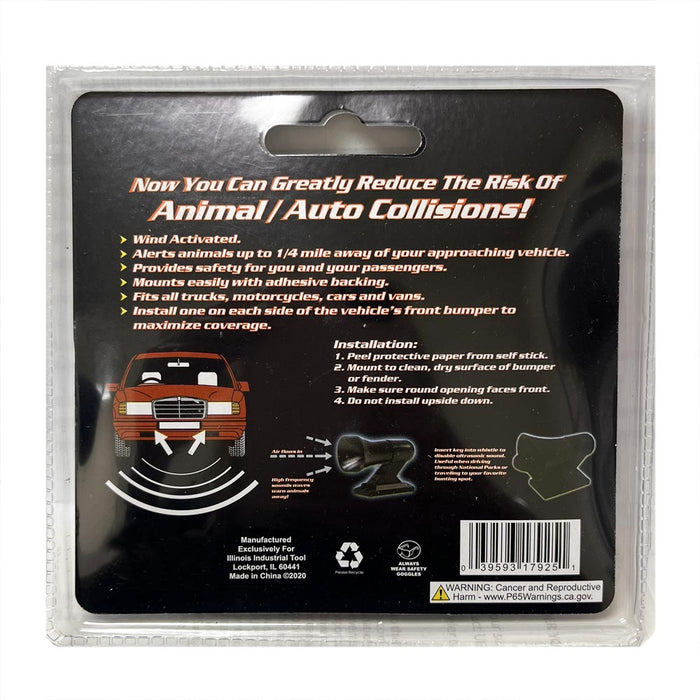 2 Packs Of Deer Whistles 4 pcs Wildlife Warning Devices Animal Alert Car Safety