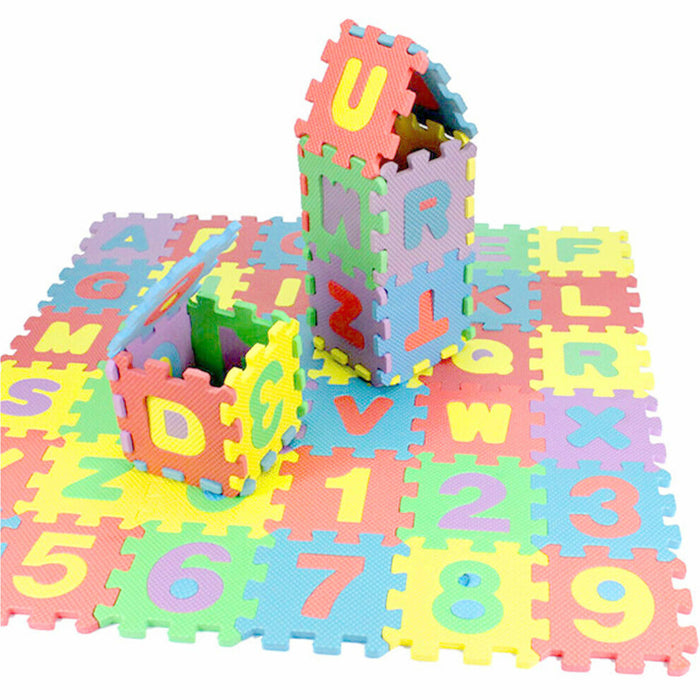 36 Pc Puzzle Floor Mat Baby Kids Room Foam Play Learn Numbers Pads Play 30 Sqft