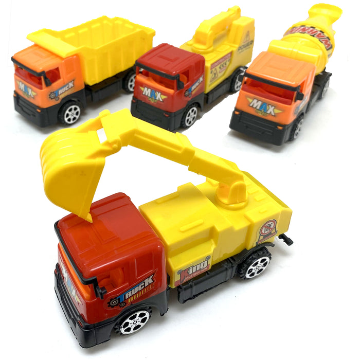 8 Pc Construction Truck Toys Pull Back Tractor Dump Play Car Model Vehicle Kids