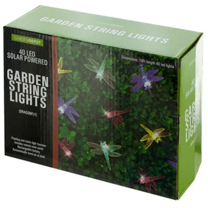 40 LED Solar Powered String Dragonfly Fairy Lights Party Outdoor Garden Decor