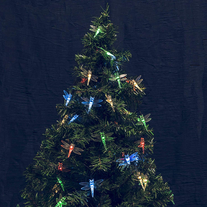 40 LED Solar Powered String Dragonfly Fairy Lights Party Outdoor Garden Decor