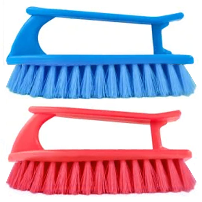 2 Pc Cleaning Brushes Hand Scrubber Brush Set Iron Handle Bathroom Multi Purpose