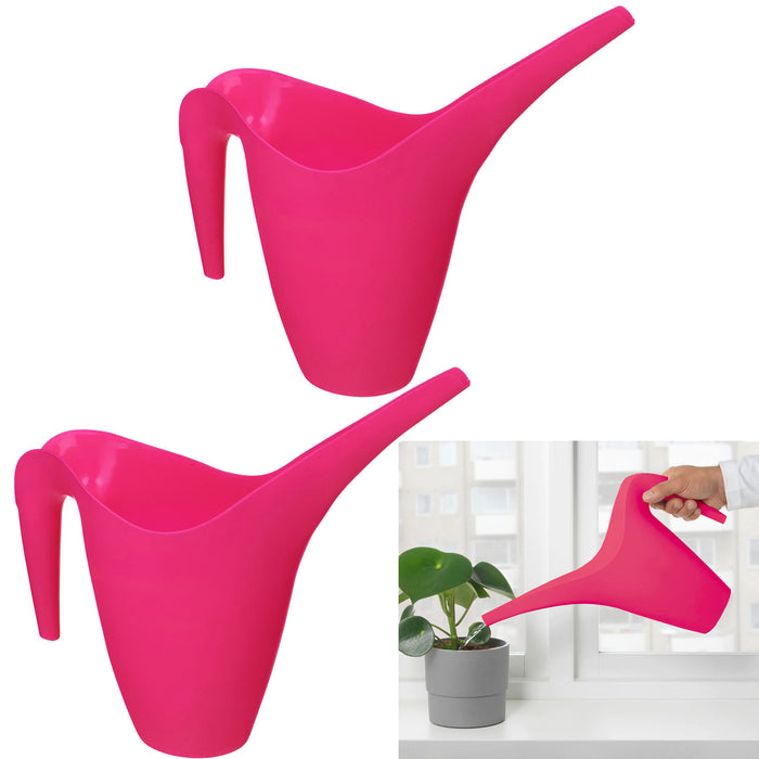 indoor hose for watering plants 2 Pc Garden Flower Watering Can Jug Pitcher Hose Spout Plant Care Gard — AllTopBargains