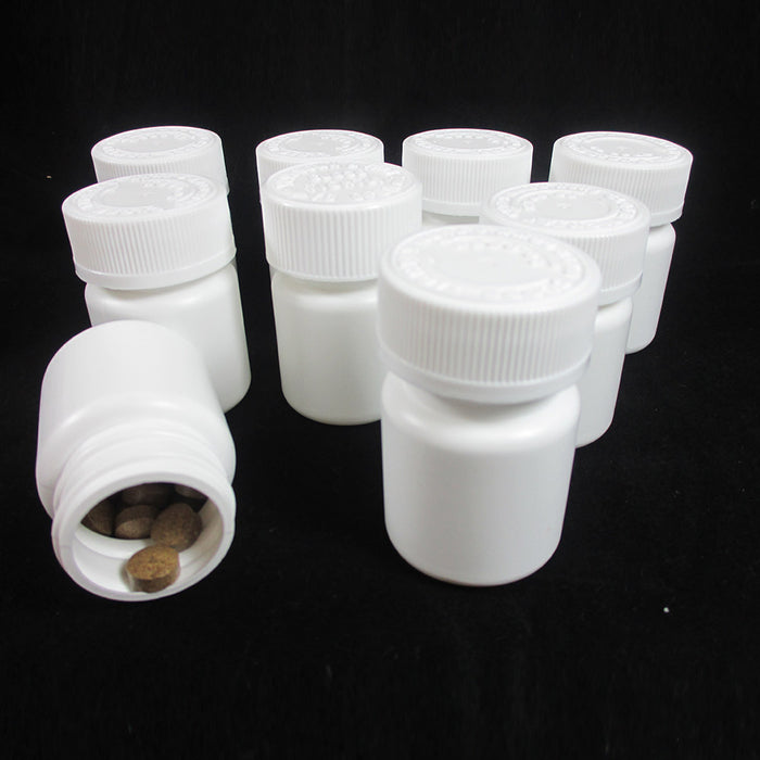 50 Empty Plastic Pill Bottles Medicine Container Vitamin Capsule Drug Holder Lot