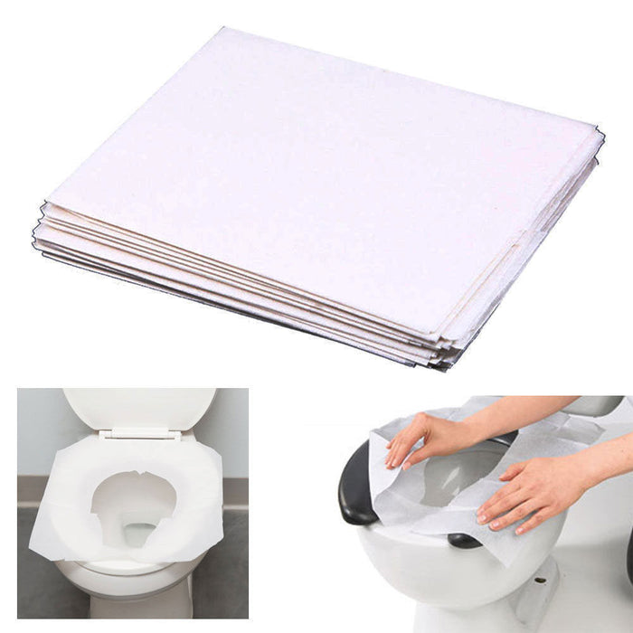 100 Pc Disposable Toilet Seat Covers Paper Travel Biodegradable Sanitary Bath