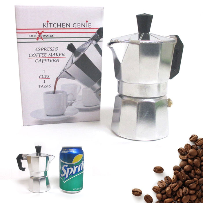 Coffee Maker, Aluminum Moka Express Espresso Latte Coffee Cup Pot