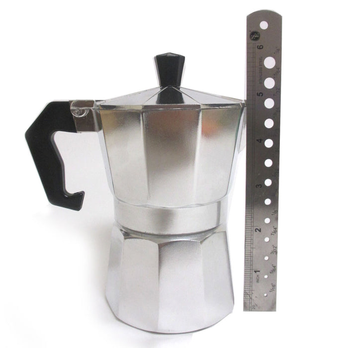 3 Cup Aluminum Espresso Coffee Maker, Cafecito Cuban Coffee Maker