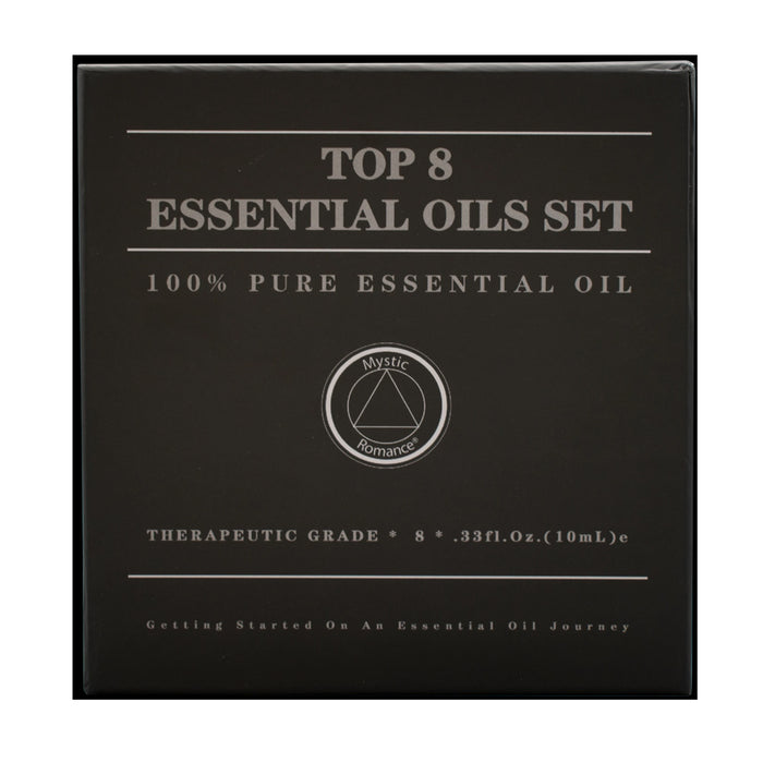 8 Pc Essential Oil Set Eucalyptus Scent Lavender Rosemary Tea Tree 0.33oz Aroma