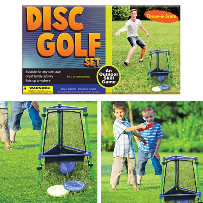 Disc Golf Set Basket Net Beginner Started Outdoor Game Family Fun Gift