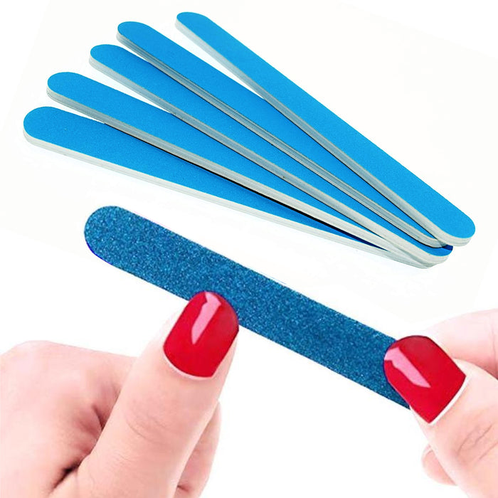 5 Pc Professional Double Sided Manicure Nail File Emery Boards 240 Grit Salon