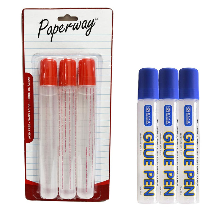 3X Glue Pen Clear Permanent Washable Non Toxic Fabric Adhesive Craft Tool 5.1 oz