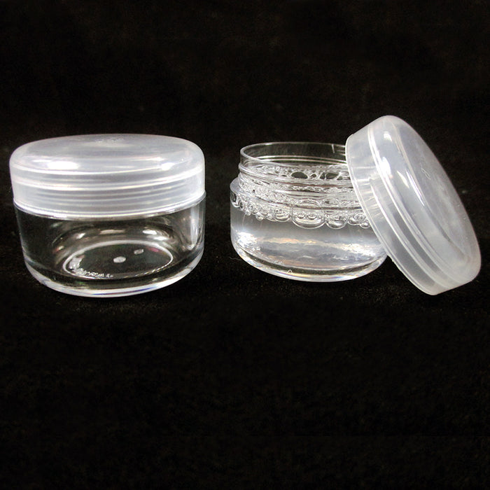 50 Empty Cosmetic Container 8 gram Plastic Sample Makeup Cream Jar Empty Small