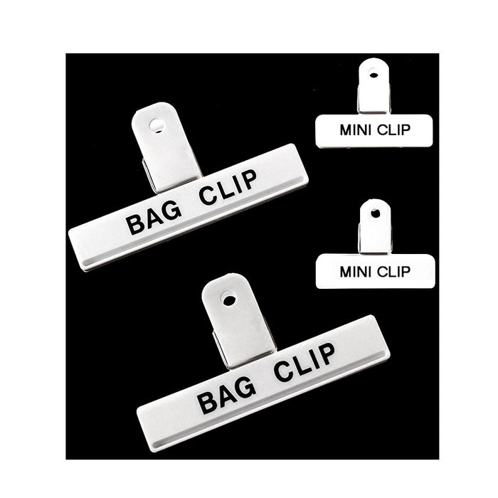 4 Pc Food Chip Bag Clips Assorted Size Multi Purpose Mini Clip Craft Clothespin