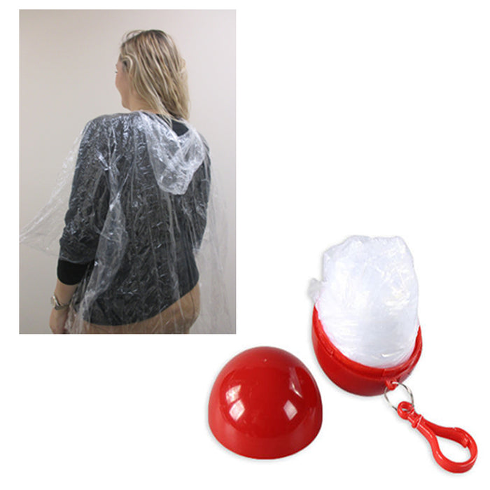 5 x Rain Poncho With Travel Case And Hook Hooded Jacket Reusable Outdoor Cover