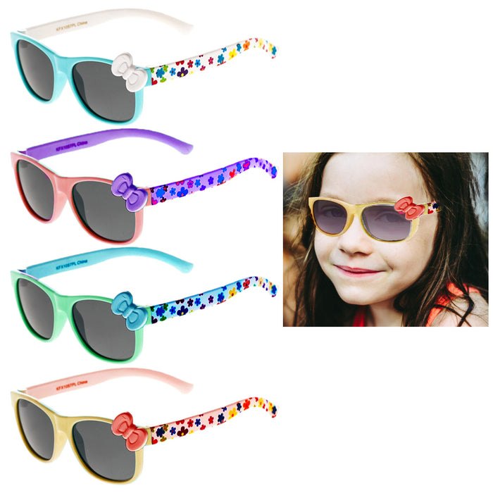 2 Pc Girls Sunglasses Bow Kids Baby Glasses Colors Children Eyewear Party Favors