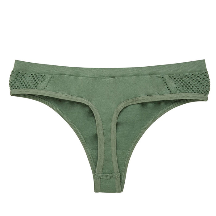 12 Womens Breathable Seamless Thongs No Show Pantie Low Rise Underwear One Size