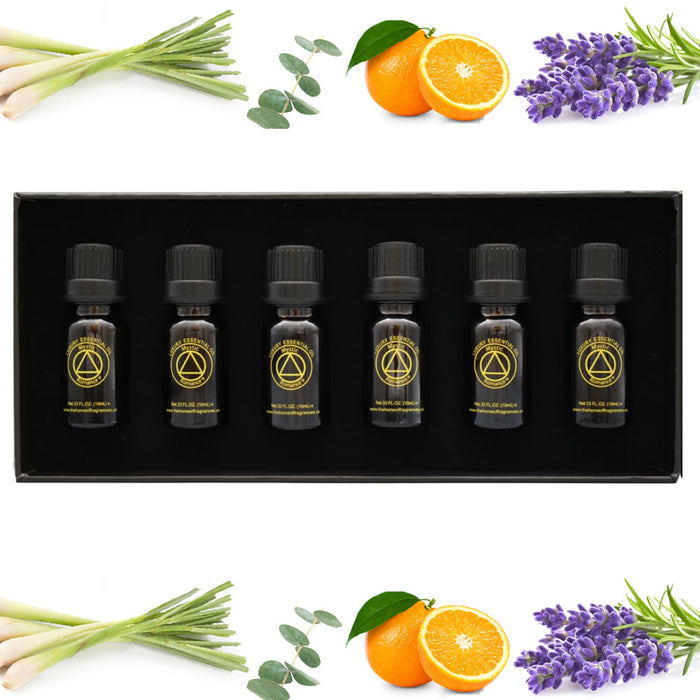 Aromatherapy Top 6 Essential Oil Set 100% Pure Therapeutic Grade 6 Pack Gift Kit