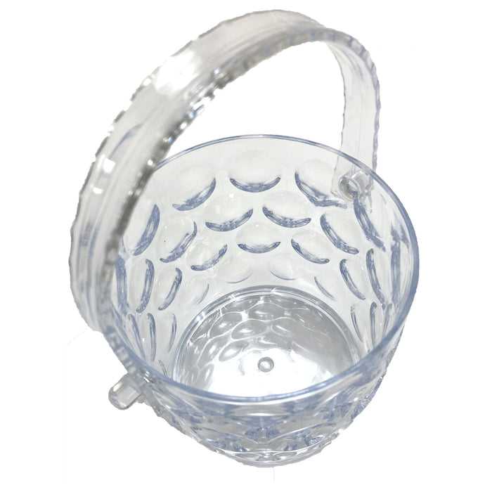 2 Plastic Clear Ice Bucket Container Cooler Wine Chiller Bar Party BPA Free 42oz