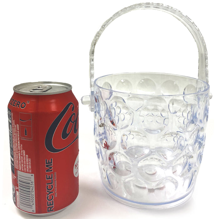 1 Clear Ice Bucket Container Cooler Crystal Plastic Wine Chiller BPA Free 42oz
