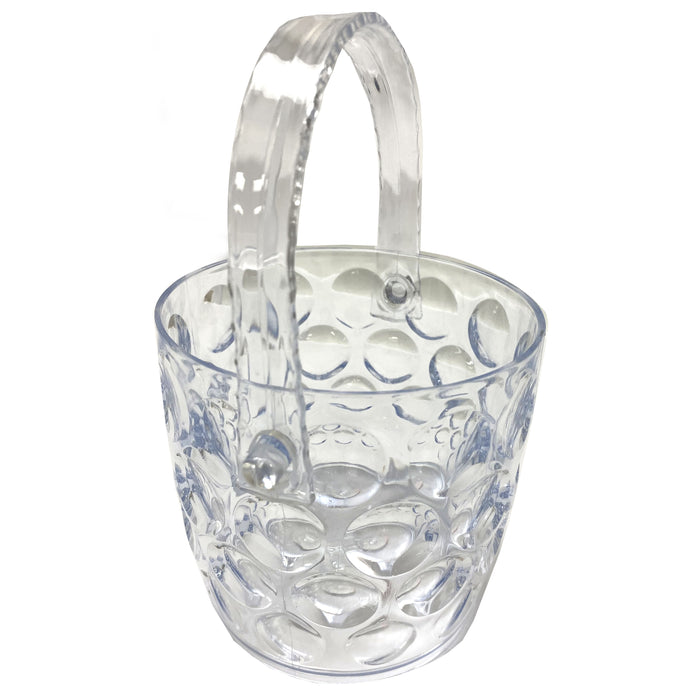 2 Plastic Clear Ice Bucket Container Cooler Wine Chiller Bar Party BPA Free 42oz