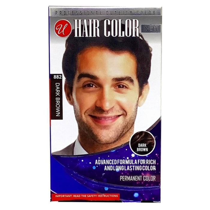 1 X Men's Hair Dye Dark Brown Color Long Lasting Permanent Coloring in 5 Minutes