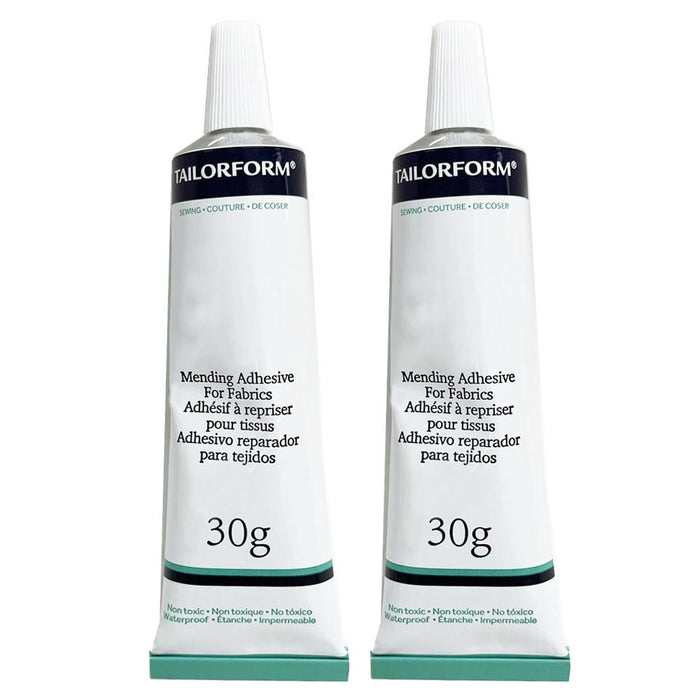 2 Extra Strong Fabric Glue 40ml Waterproof Adhesive Repair Sewing Sew No More
