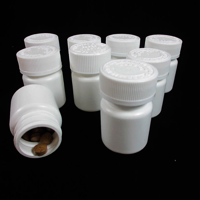10 Empty Plastic Pill Bottles Medicine Container Vitamin Capsule Drug Holder  Bk 