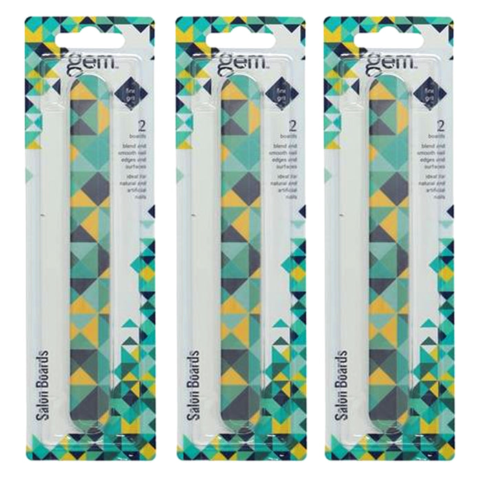 6 Pc Double Sided Nail File Manicure Salon Tools Buffer Emery Boards Fine Grit