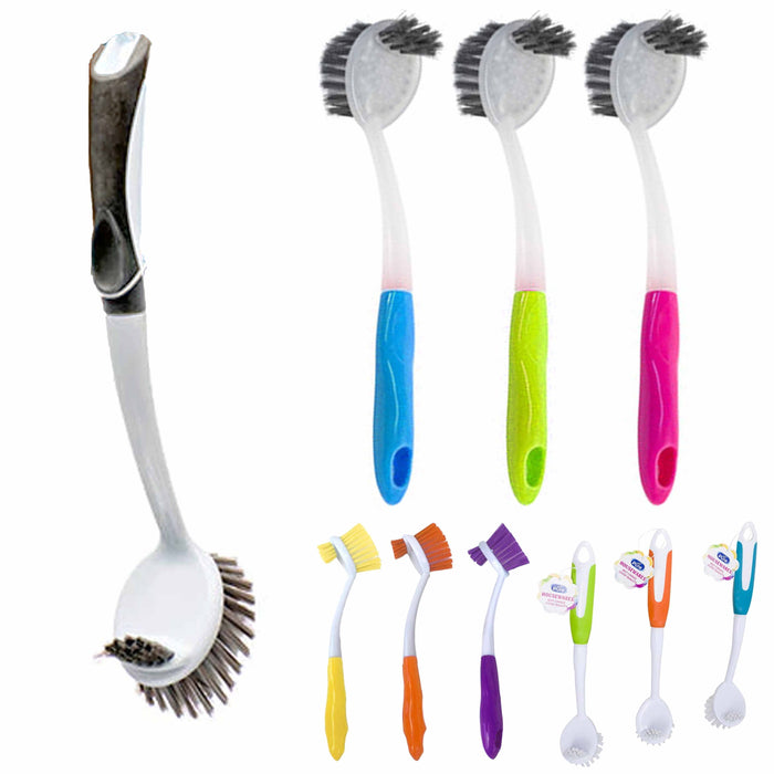 6 Pc Kitchen Scrub Brush Cleaning Brushes Sink Dish Washing Vegetable Scrubber