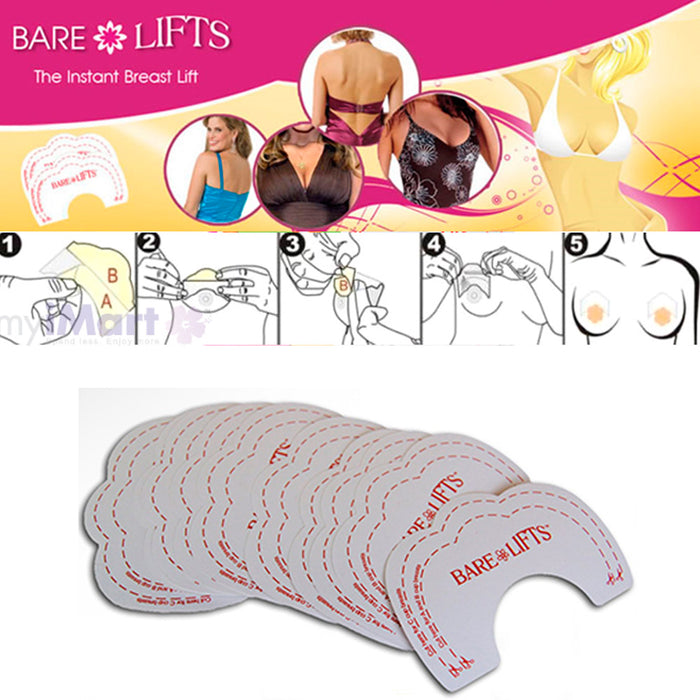 20 Pc Adhesive Breast Tape Nipple Lifts Instant Support Invisible Bra Push Up