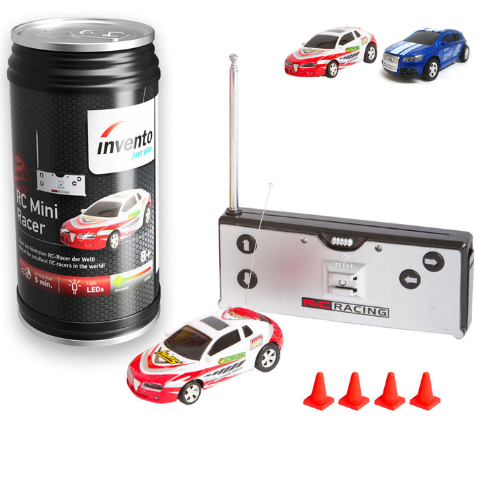 Remote Control Micro Racing Car Set Packed in a Soda Can Mini Speed RC Radio Toy