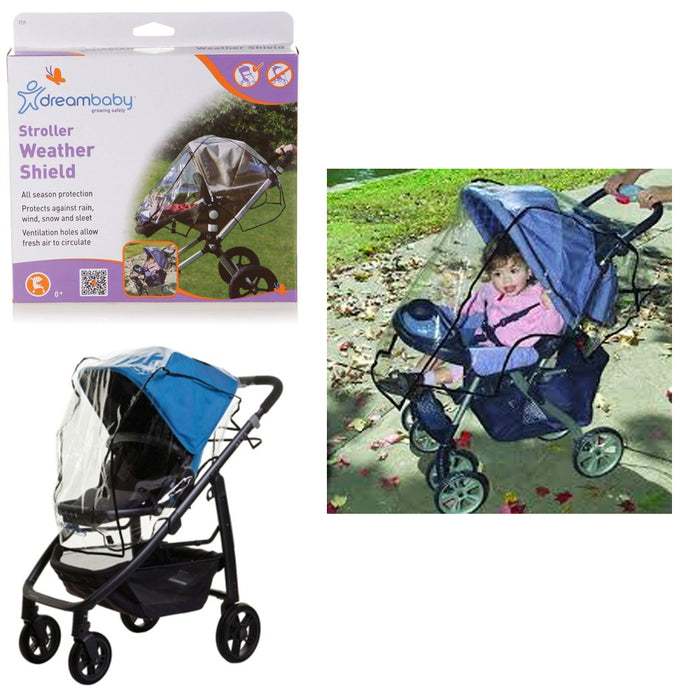 Baby Stroller Shield Waterproof Rain Cover Weather Snow Bug Canopy Universal Fit